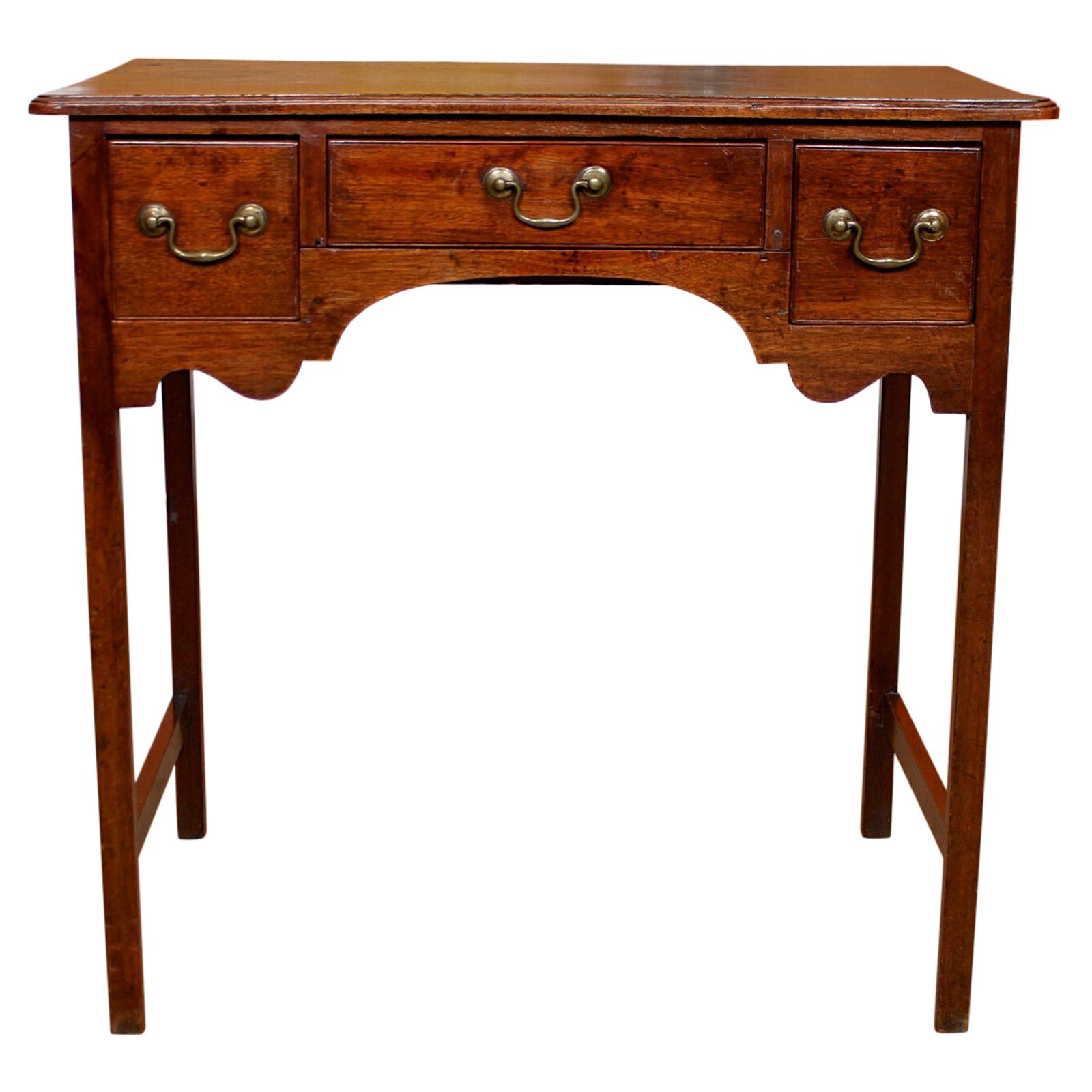 English Georgian Desk 18th Century Writing Table Lowboy Mahogany George III For Sale