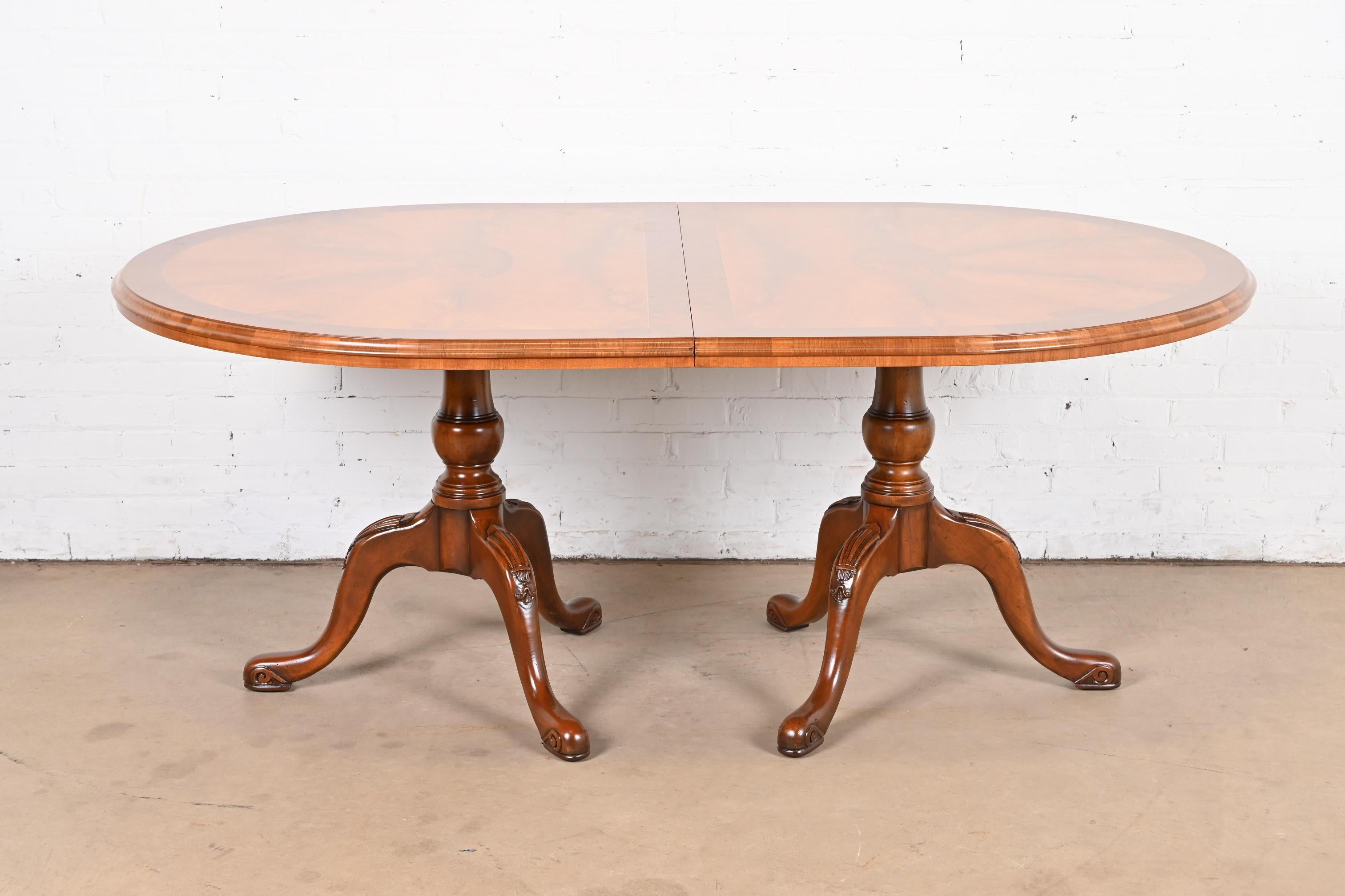 English Georgian Double Pedestal Dining Table by Restall Brown & Clennell 4