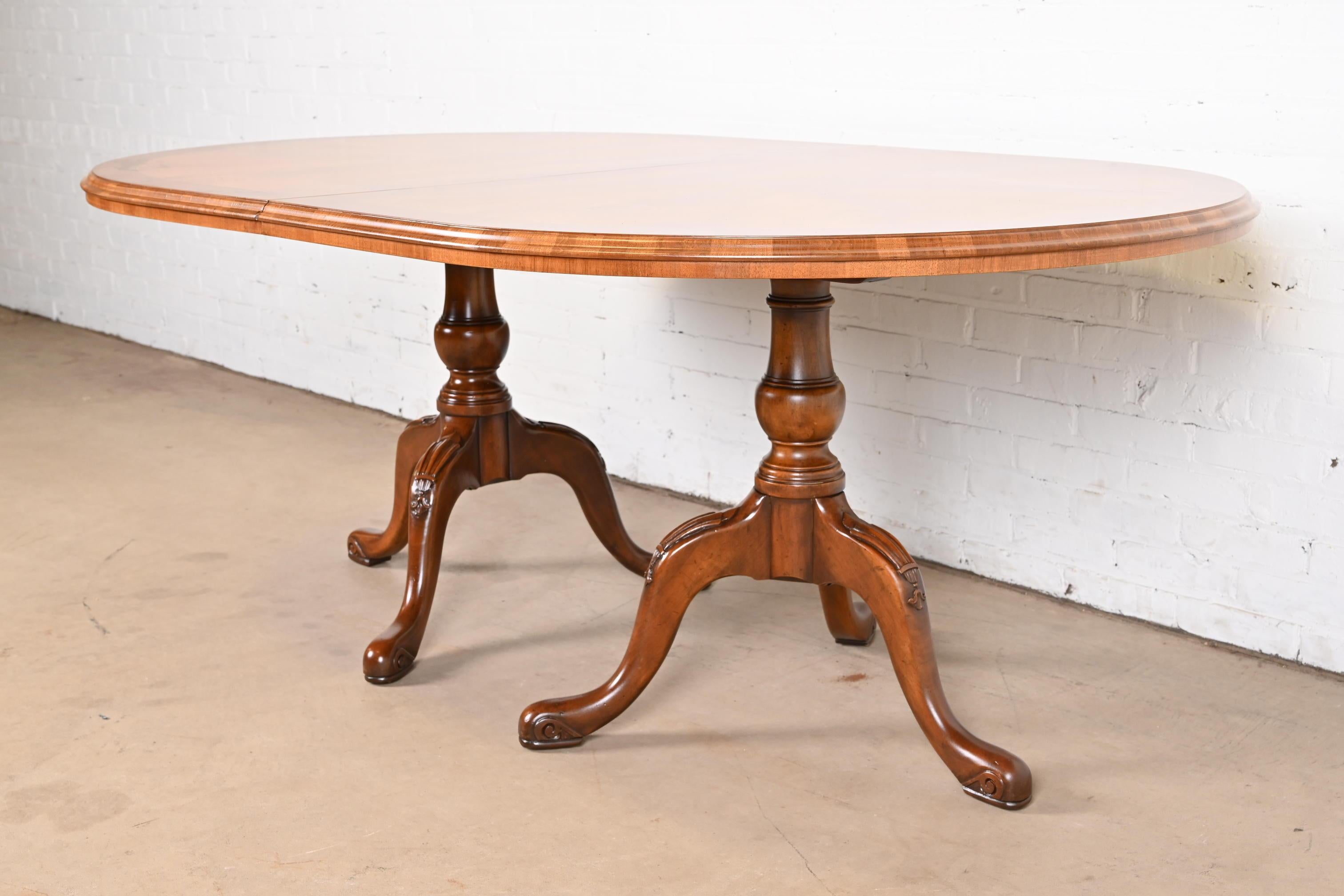 English Georgian Double Pedestal Dining Table by Restall Brown & Clennell 7
