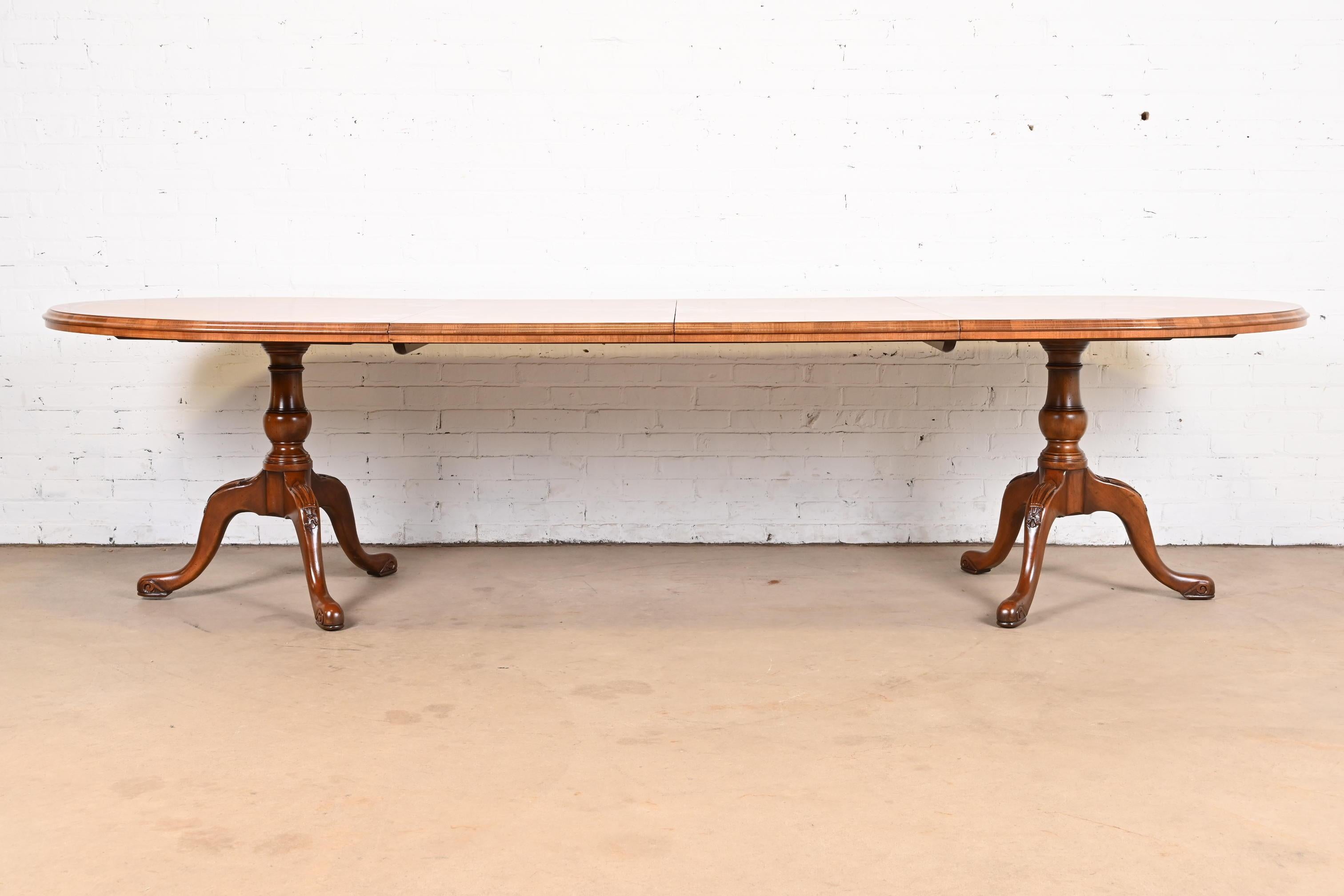 American English Georgian Double Pedestal Dining Table by Restall Brown & Clennell