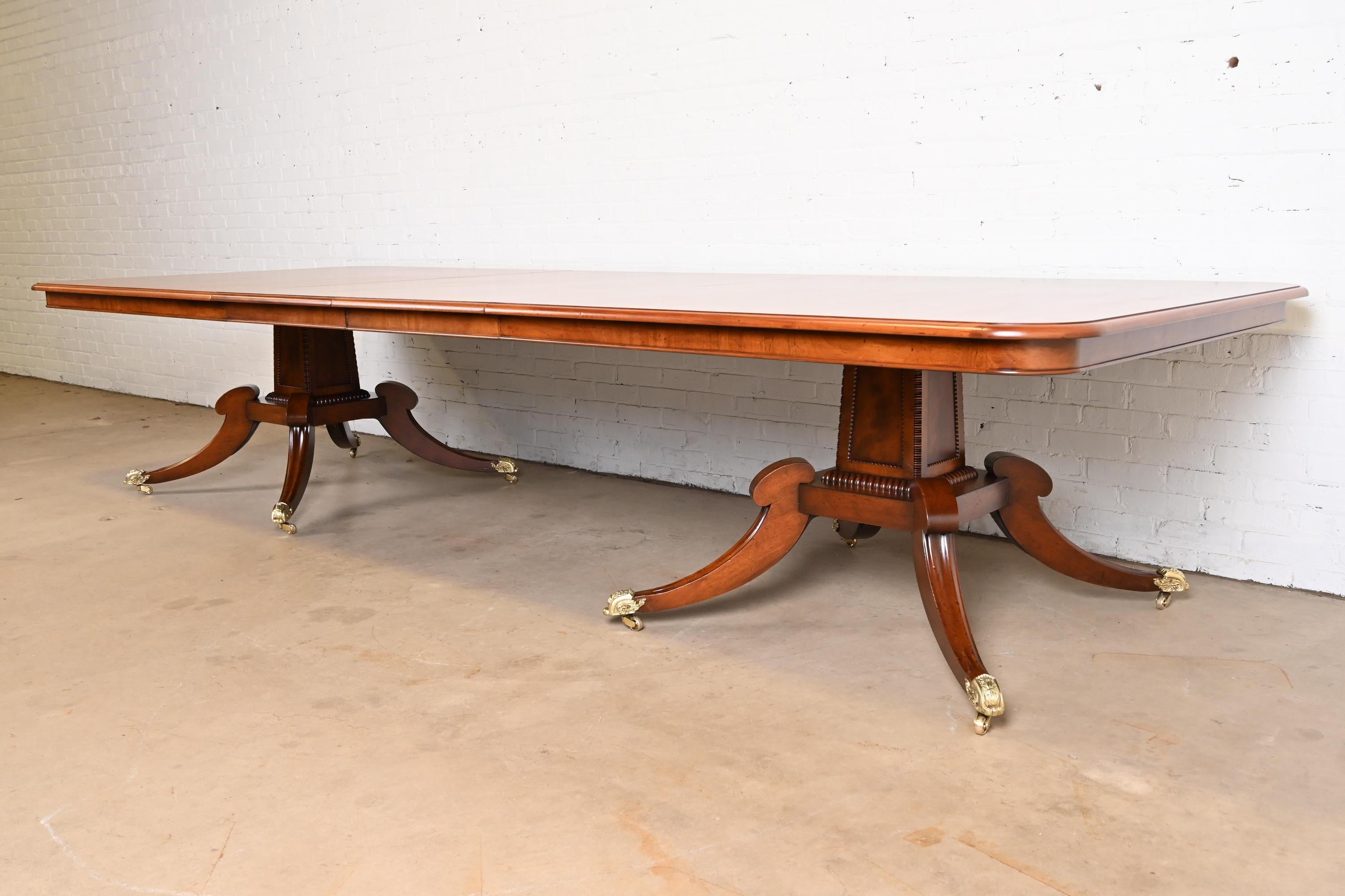 Late 20th Century English Georgian Double Pedestal Dining Table by Restall Brown & Clennell For Sale