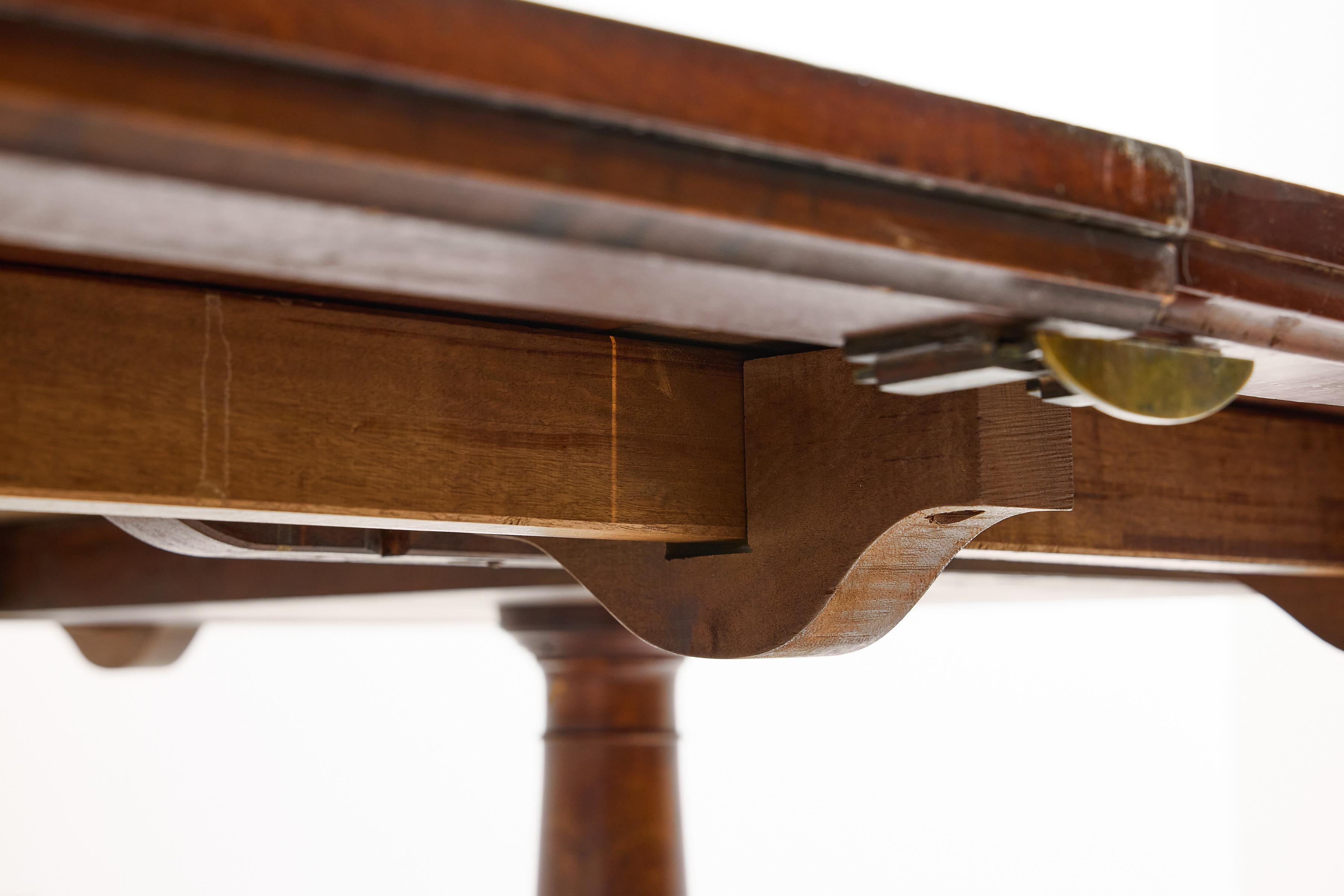 Table de salle à manger géorgienne anglaise à double piédestal extensible, 66 à 105 pouces de long en vente 7