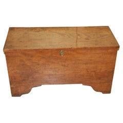 English Georgian Elm Six Board Blanket Chest 18th Century