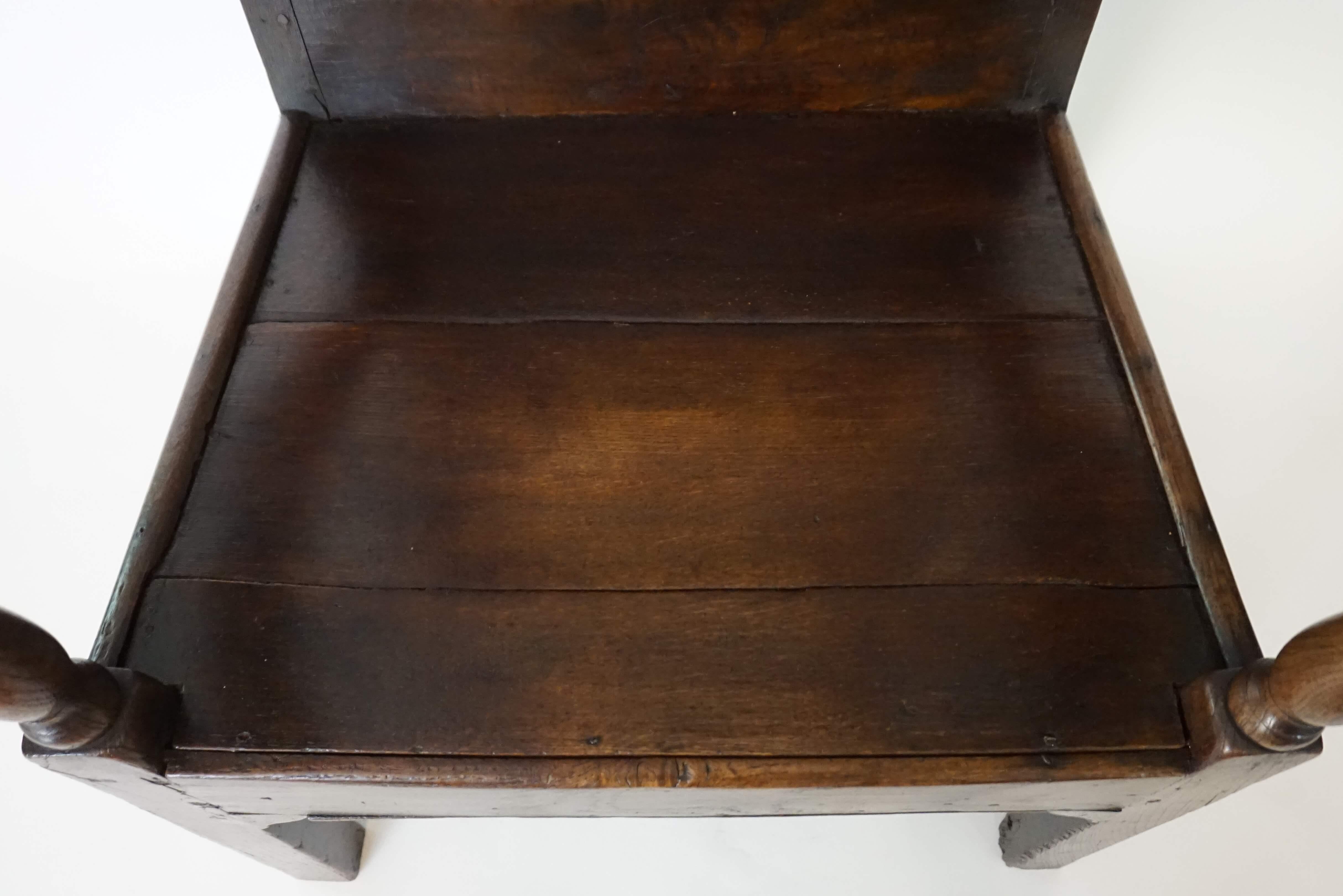 English Georgian Elm Wainscot Chair, circa 1760 6