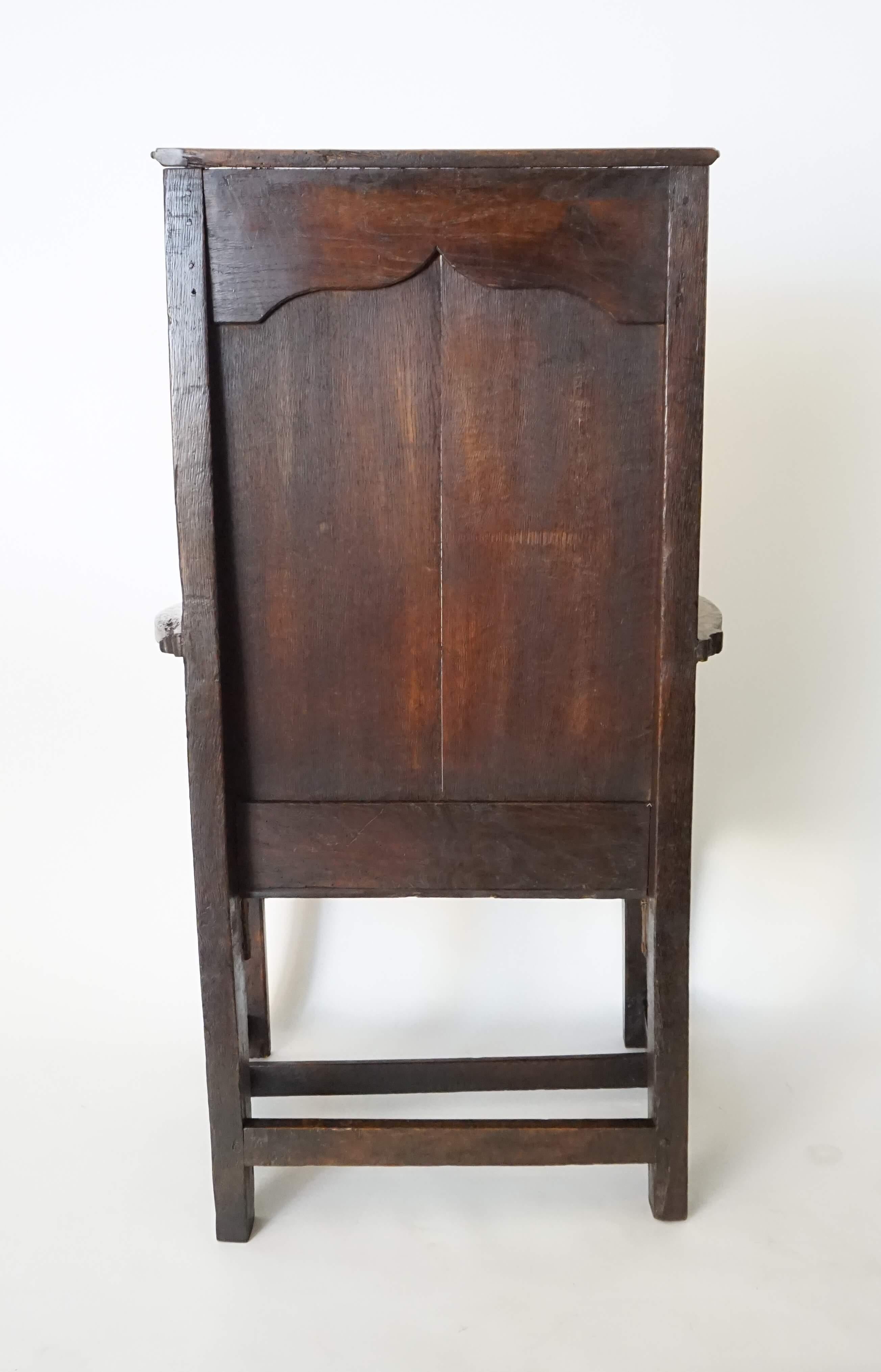 English Georgian Elm Wainscot Chair, circa 1760 9