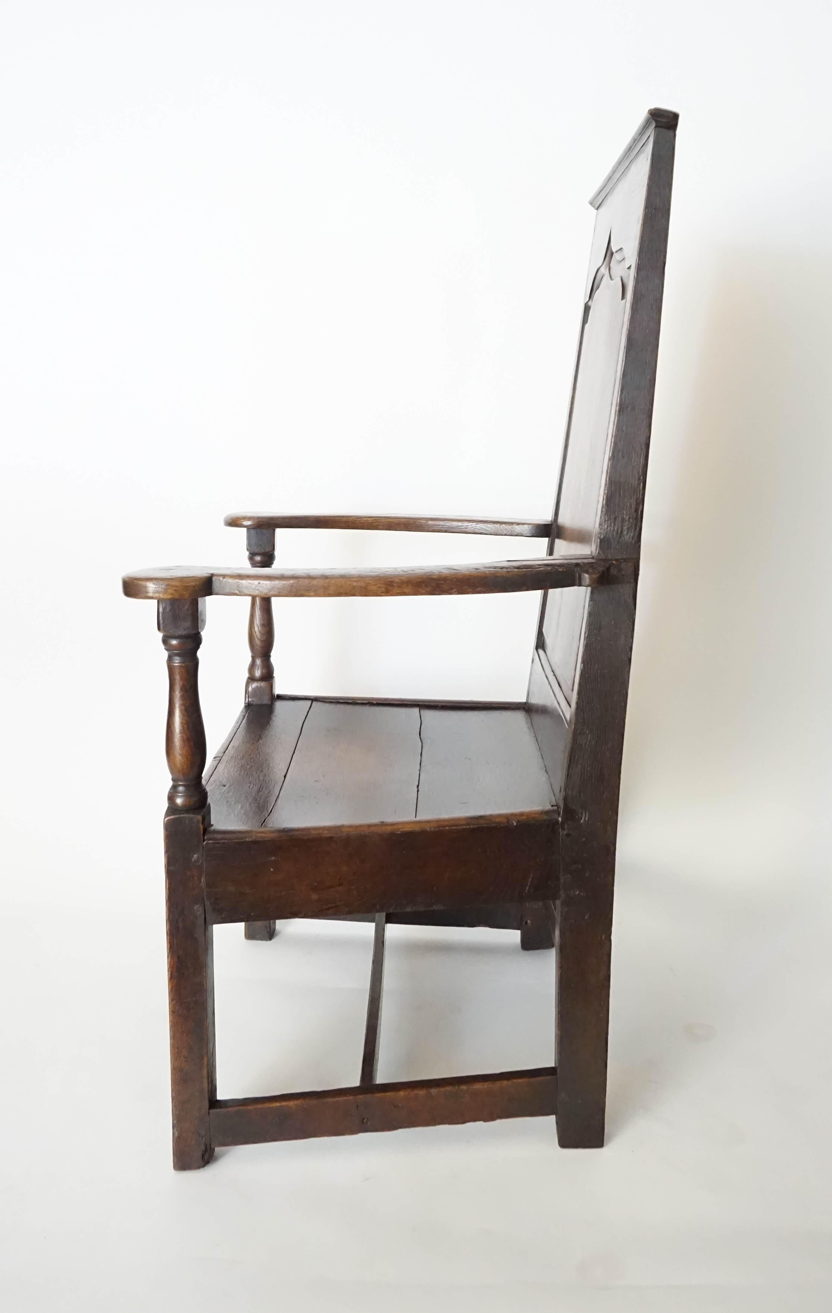 English Georgian Elm Wainscot Chair, circa 1760 1