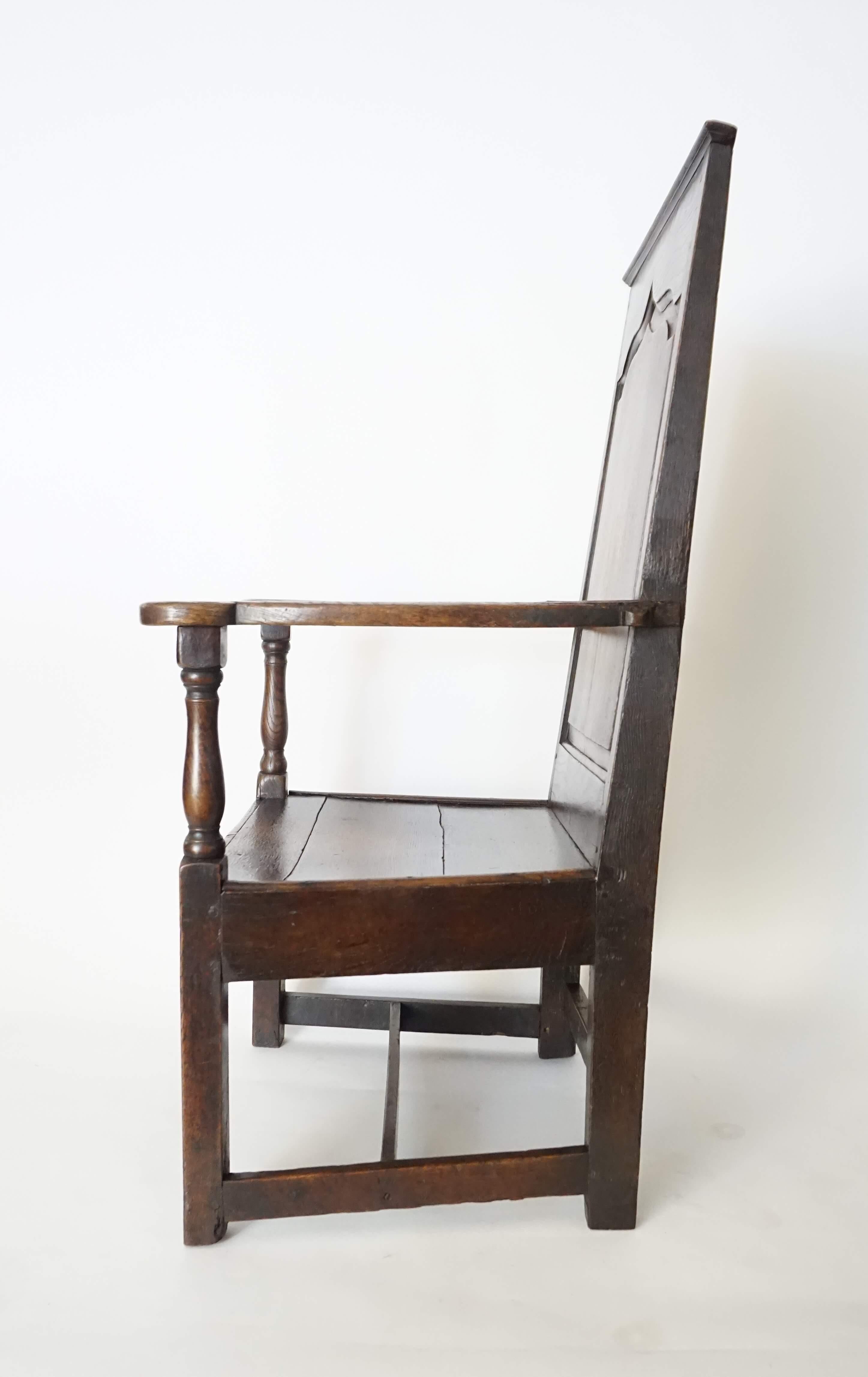 English Georgian Elm Wainscot Chair, circa 1760 2