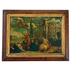 Peinture sur verre inversée de l'époque géorgienne anglaise