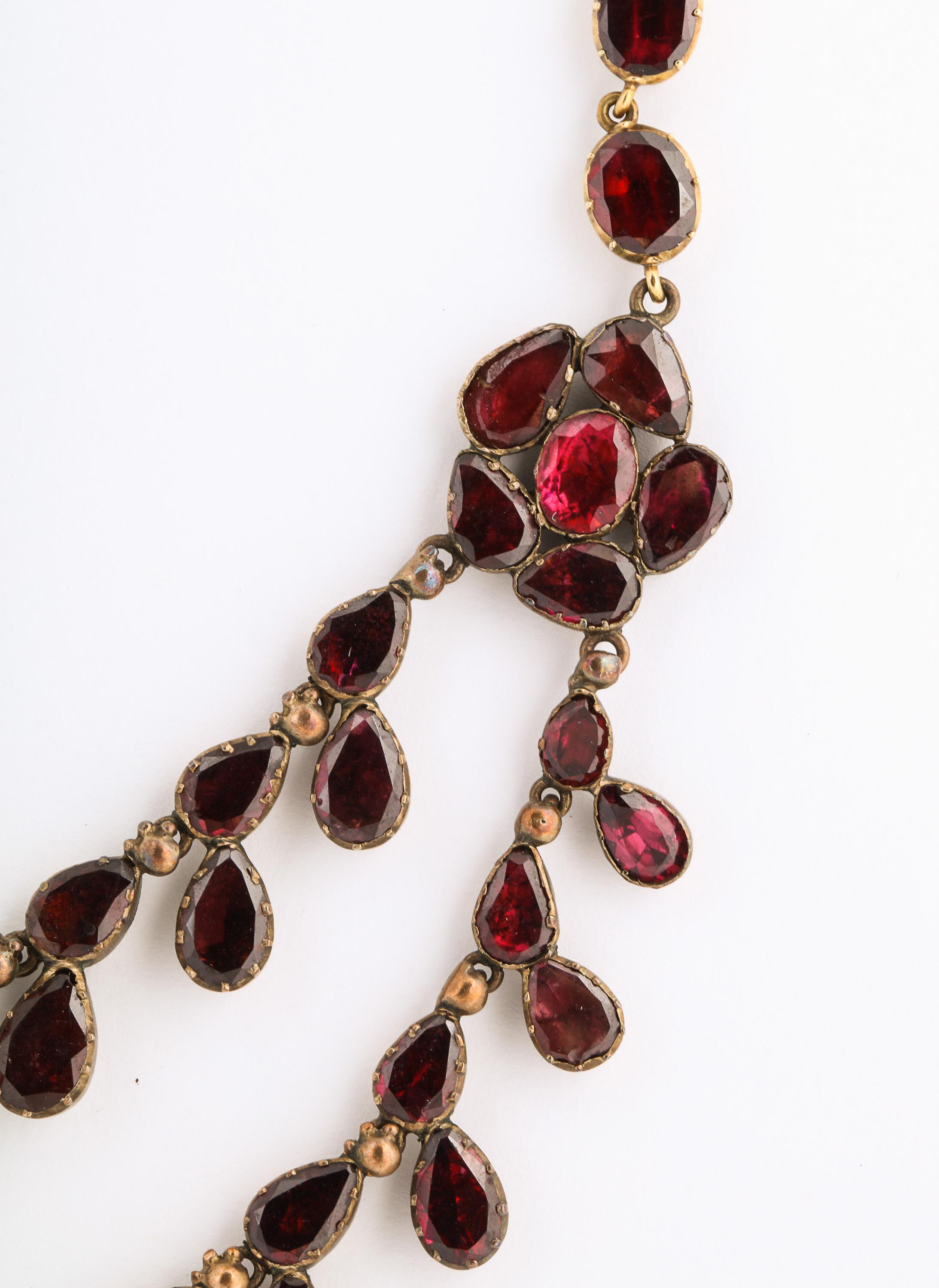 English Georgian Festoon Almandine Garnet Necklace For Sale at 1stDibs ...