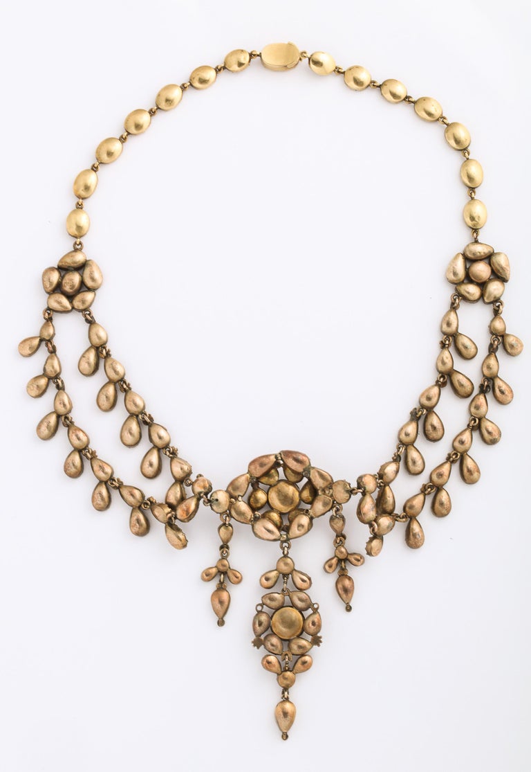 English Festoon Almandine Necklace For Sale at 1stDibs