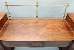 English Georgian Figured Mahogany Pedestal Sideboard
