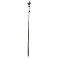 Used English Georgian Fire Poker, Fireplace Poker, 18th-19th Century