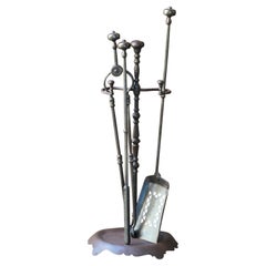 English Georgian Fireplace Tool Set, 18th-19th Century