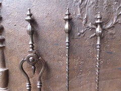 English Georgian Fireplace Tool Set or Fire Irons, 18th-19th Century