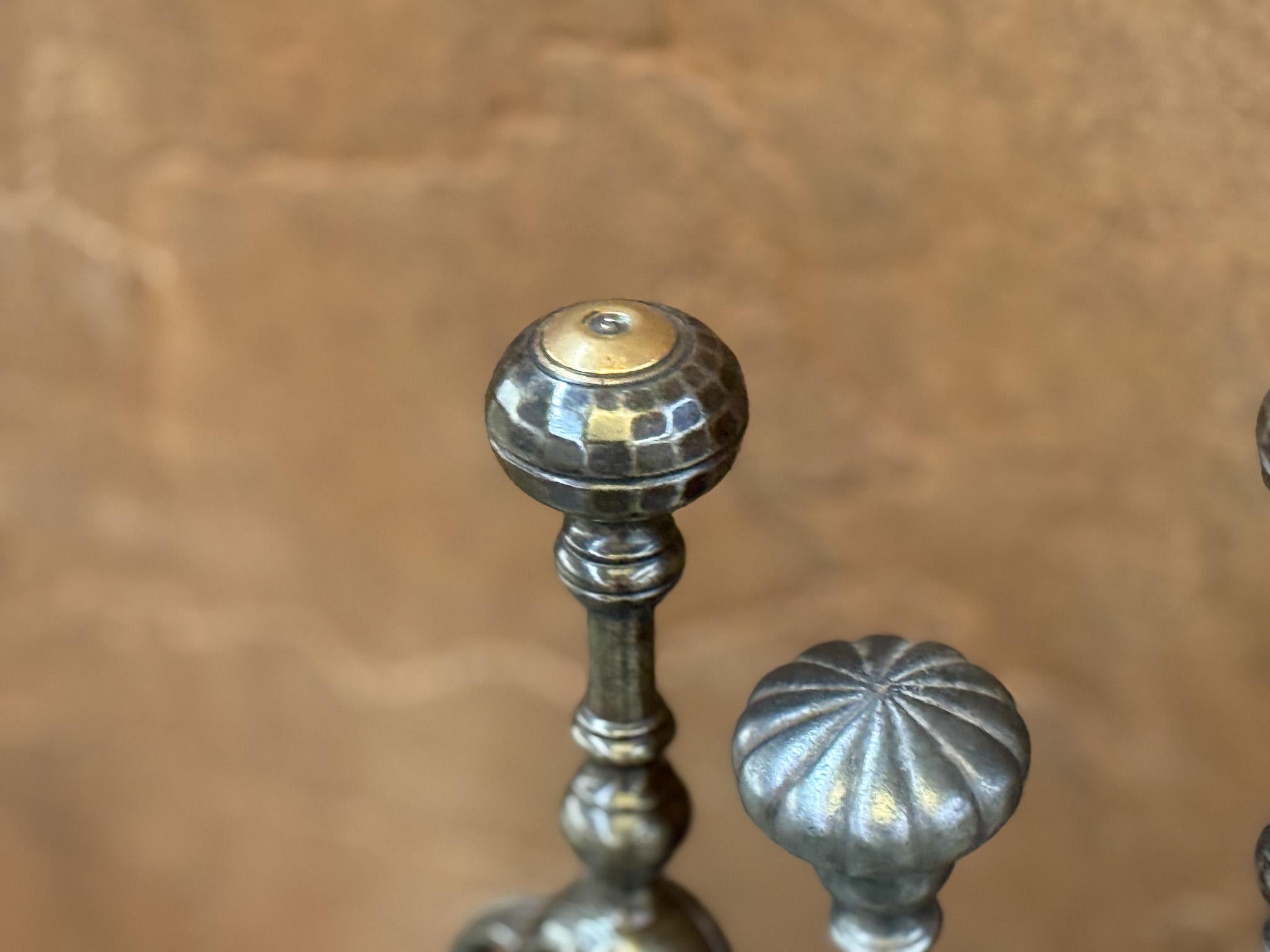English Georgian Fireplace Tool Set or Fire Irons, Early 19th Century, Neoclassi 4