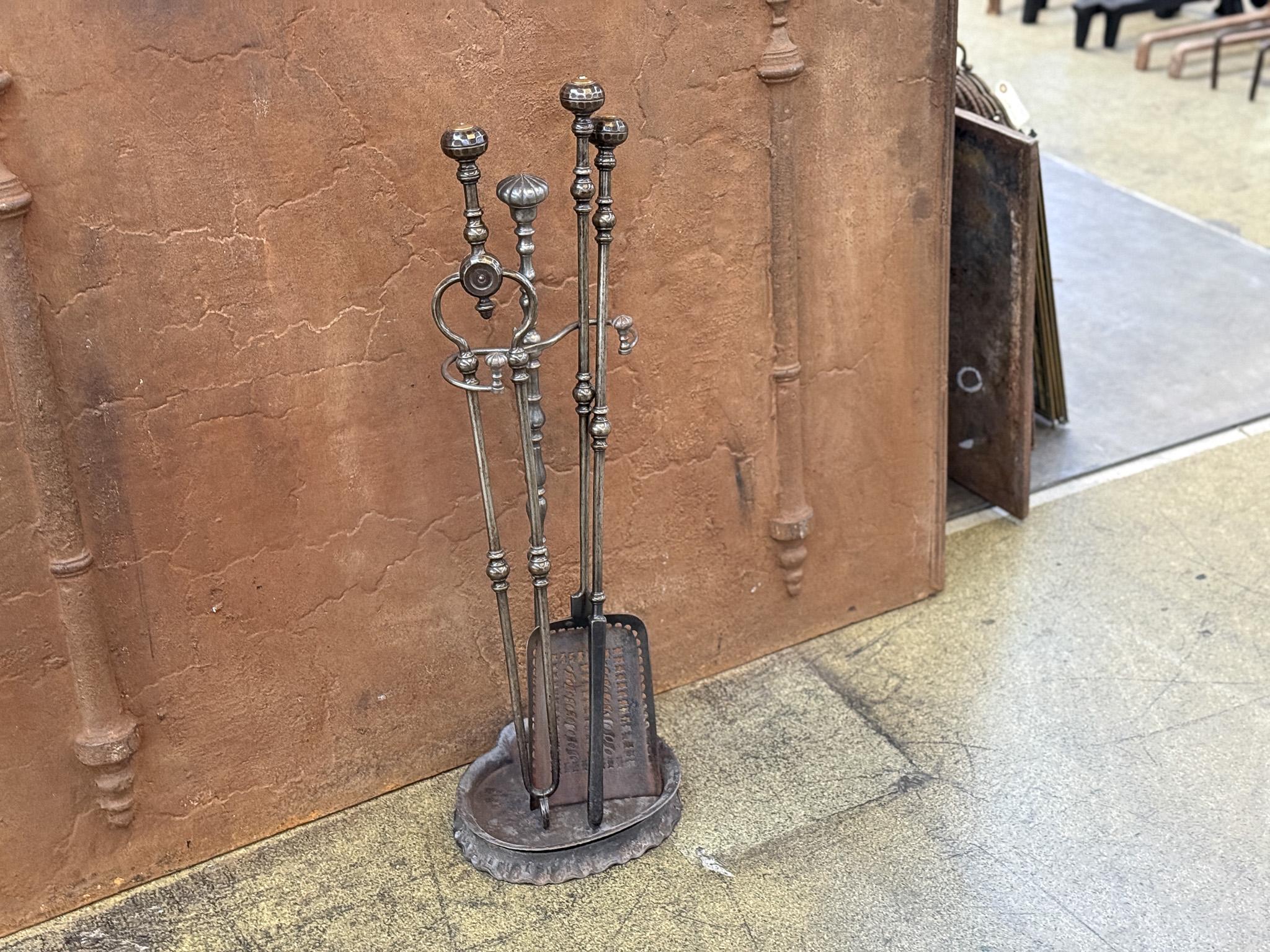 English Georgian Fireplace Tool Set or Fire Irons, Early 19th Century, Neoclassi 7