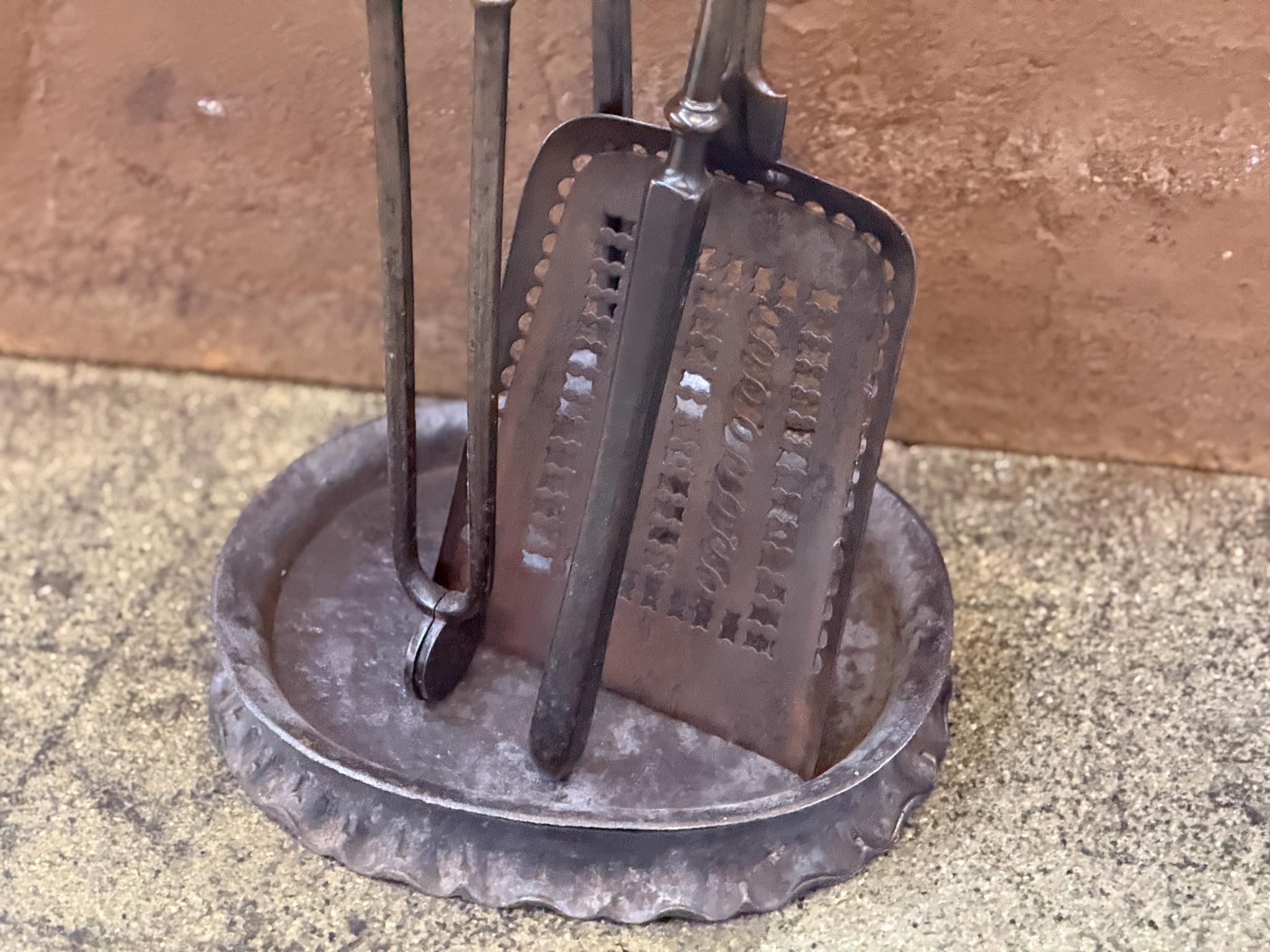 English Georgian Fireplace Tool Set or Fire Irons, Early 19th Century, Neoclassi 9