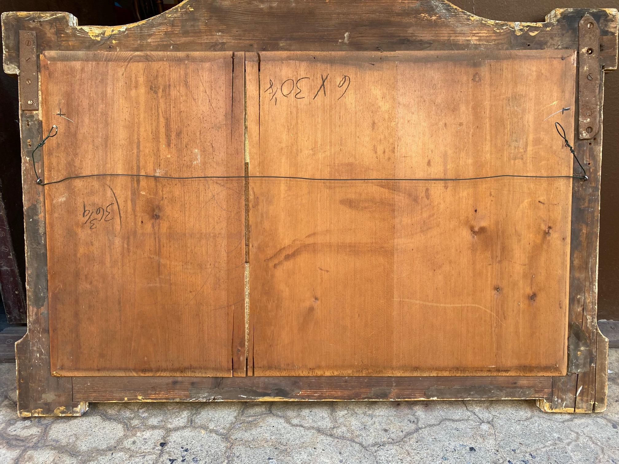 Inglés Georgiano  Espejo sobre repisa de madera dorada en venta 11
