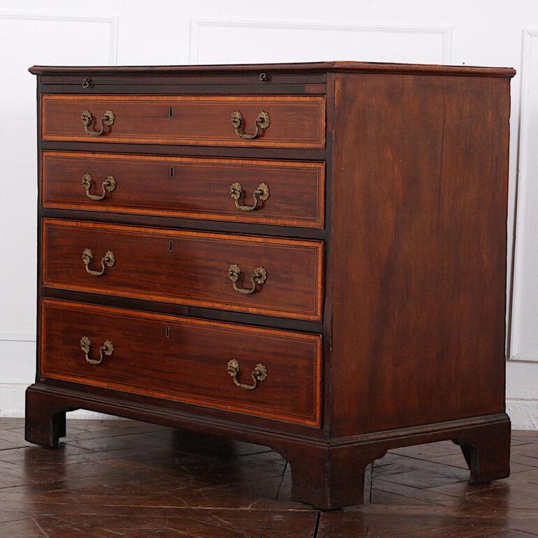 Inlay English Georgian Inlaid Mahogany Chest of Drawers