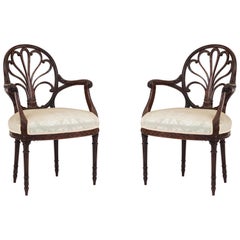 English Georgian Mahogany Armchairs