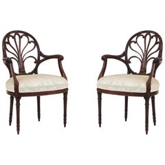 Antique English Georgian Mahogany Armchairs