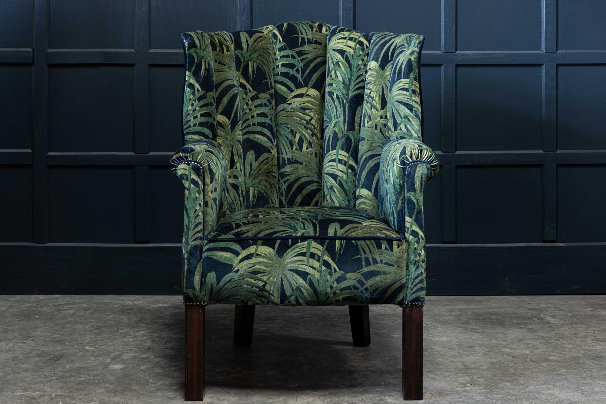 British English Georgian Mahogany Barrel Back Armchair For Sale