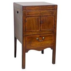 English Georgian Mahogany Bedside Table Commode, Early 19th Century