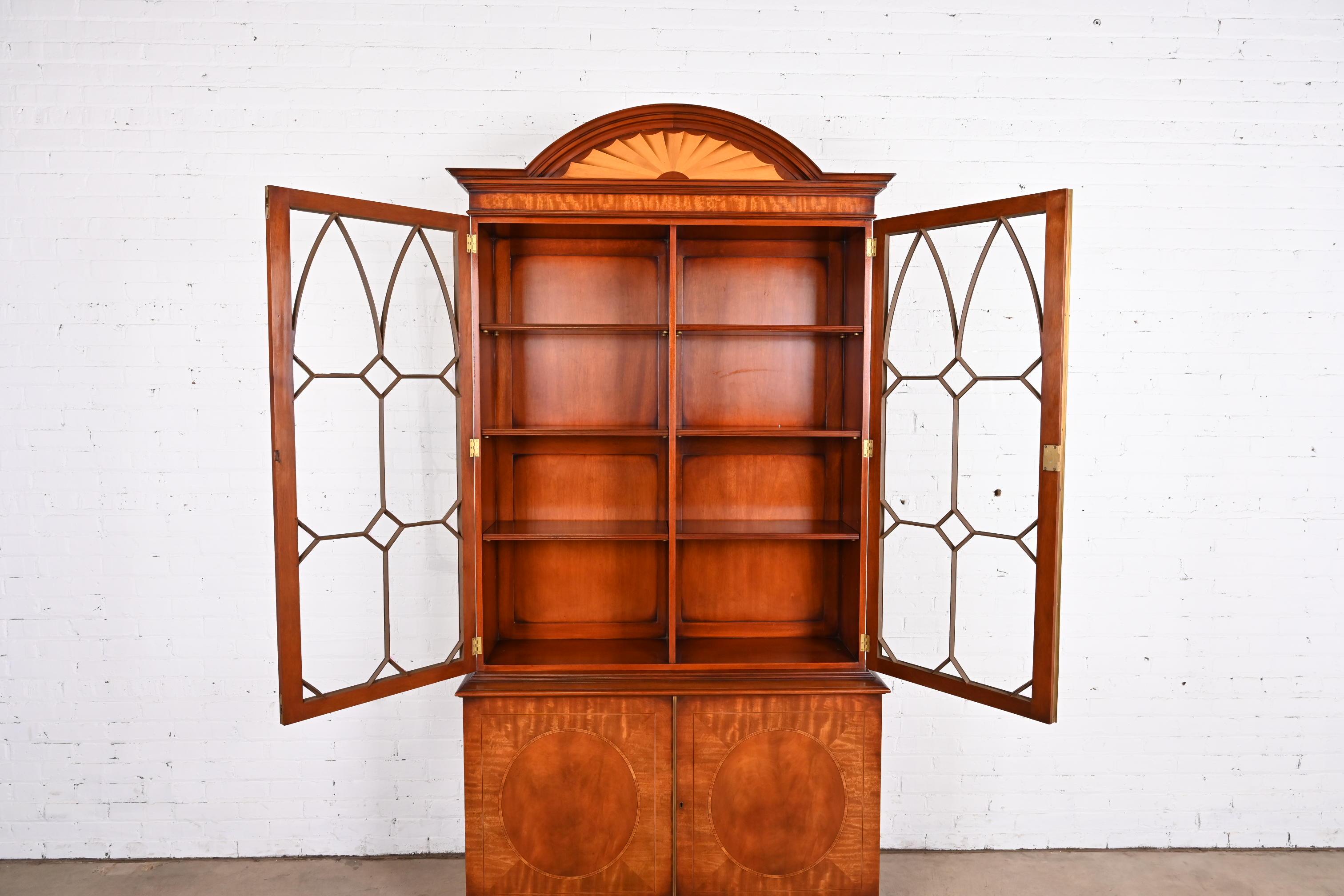 English Georgian Mahogany Breakfront Bookcase by Restall Brown & Clennell 1