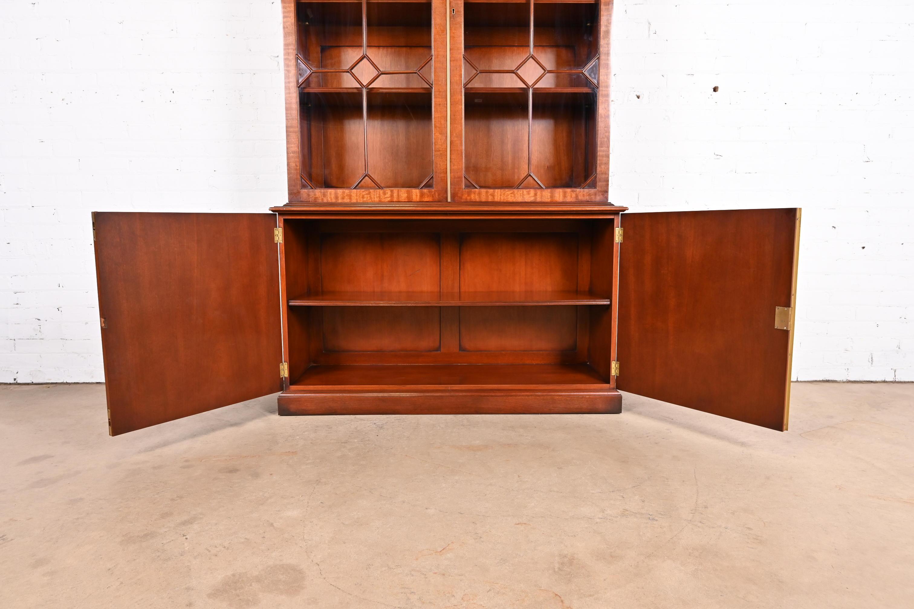 English Georgian Mahogany Breakfront Bookcase by Restall Brown & Clennell 2