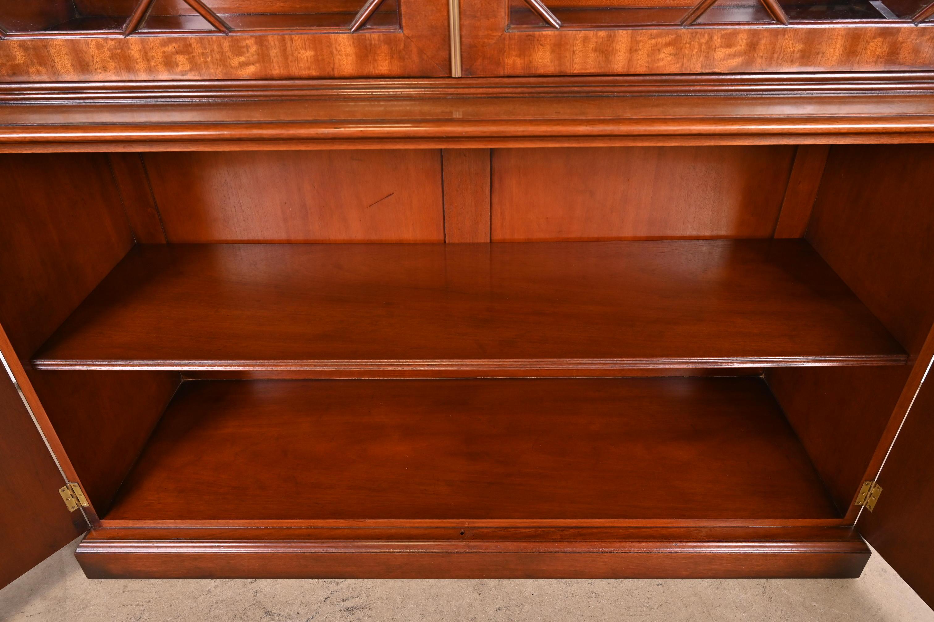 English Georgian Mahogany Breakfront Bookcase by Restall Brown & Clennell 3