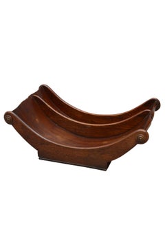 English Georgian Mahogany Cheese Coaster Fruit Bowl