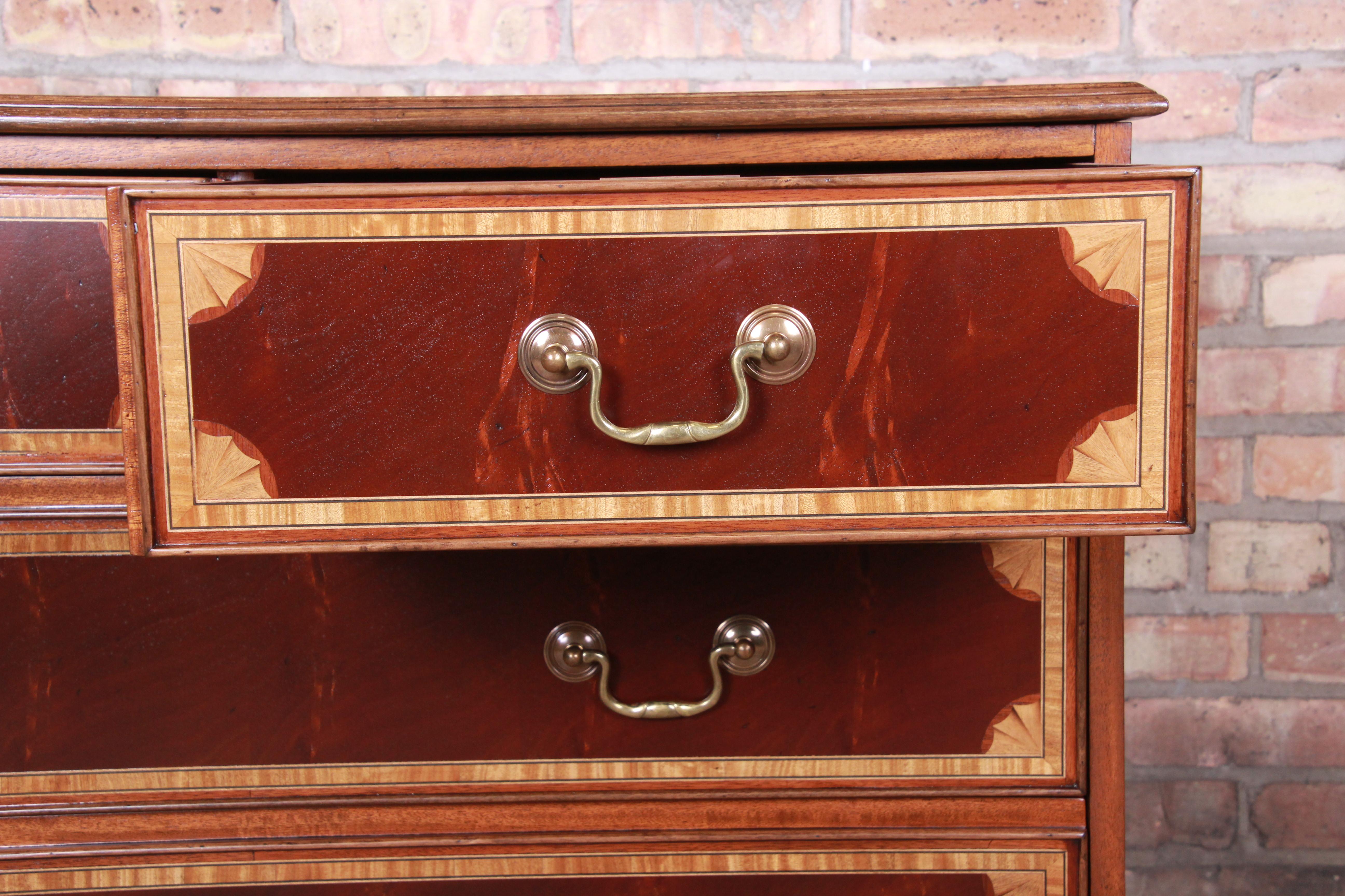 English Georgian Mahogany Chest of Drawers by Papworth Industries, Refinished 5