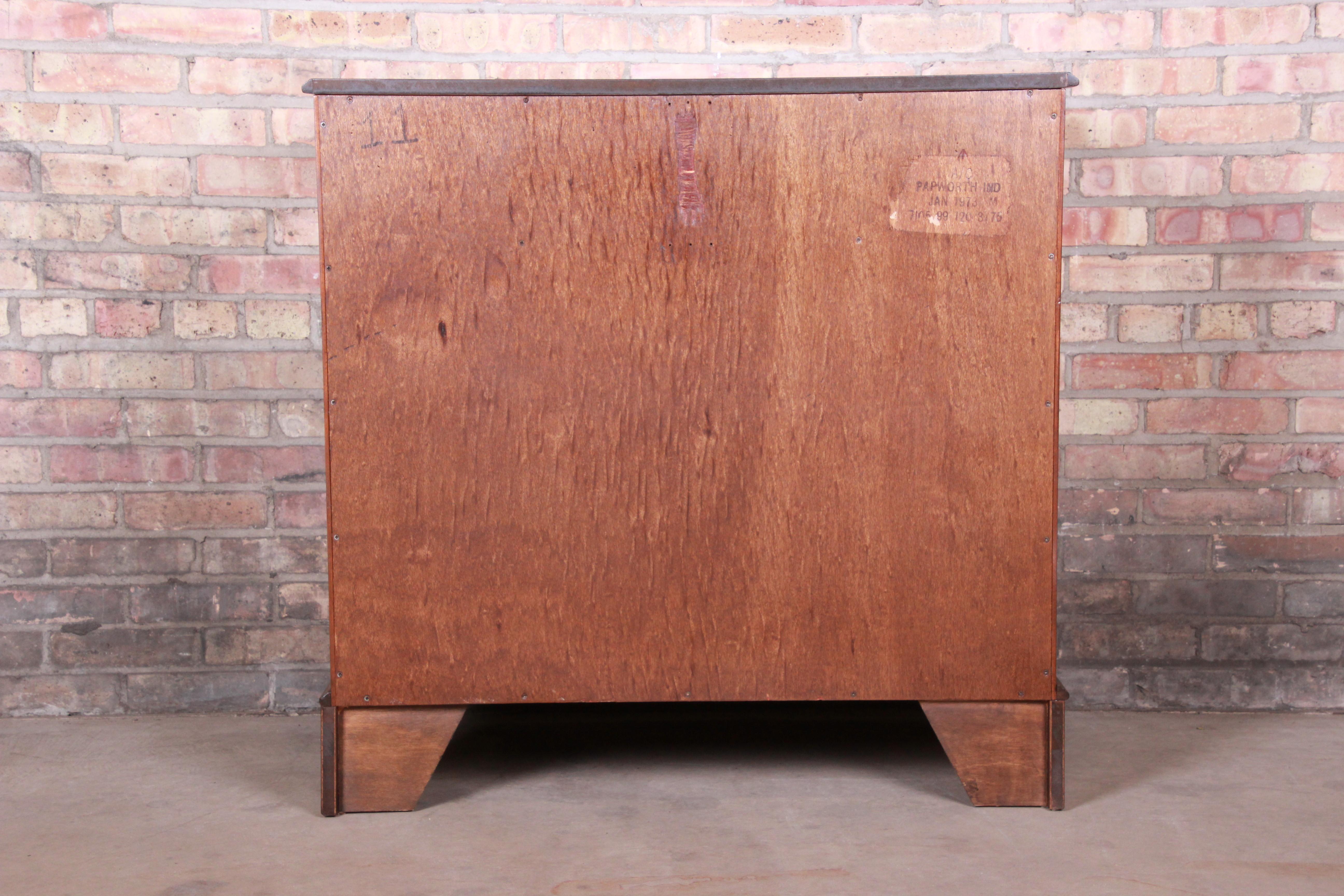 English Georgian Mahogany Chest of Drawers by Papworth Industries, Refinished 9