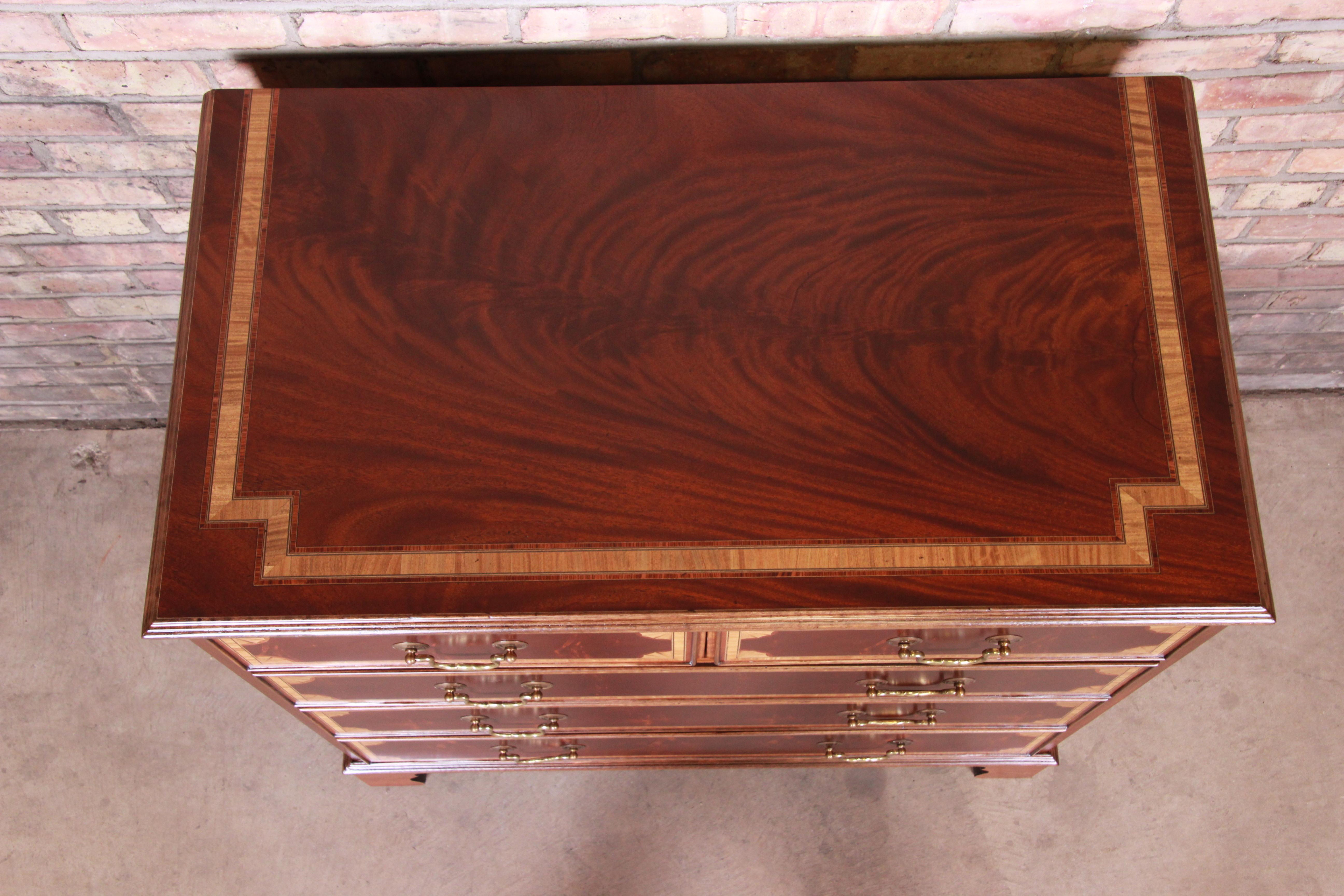 English Georgian Mahogany Chest of Drawers by Papworth Industries, Refinished 1