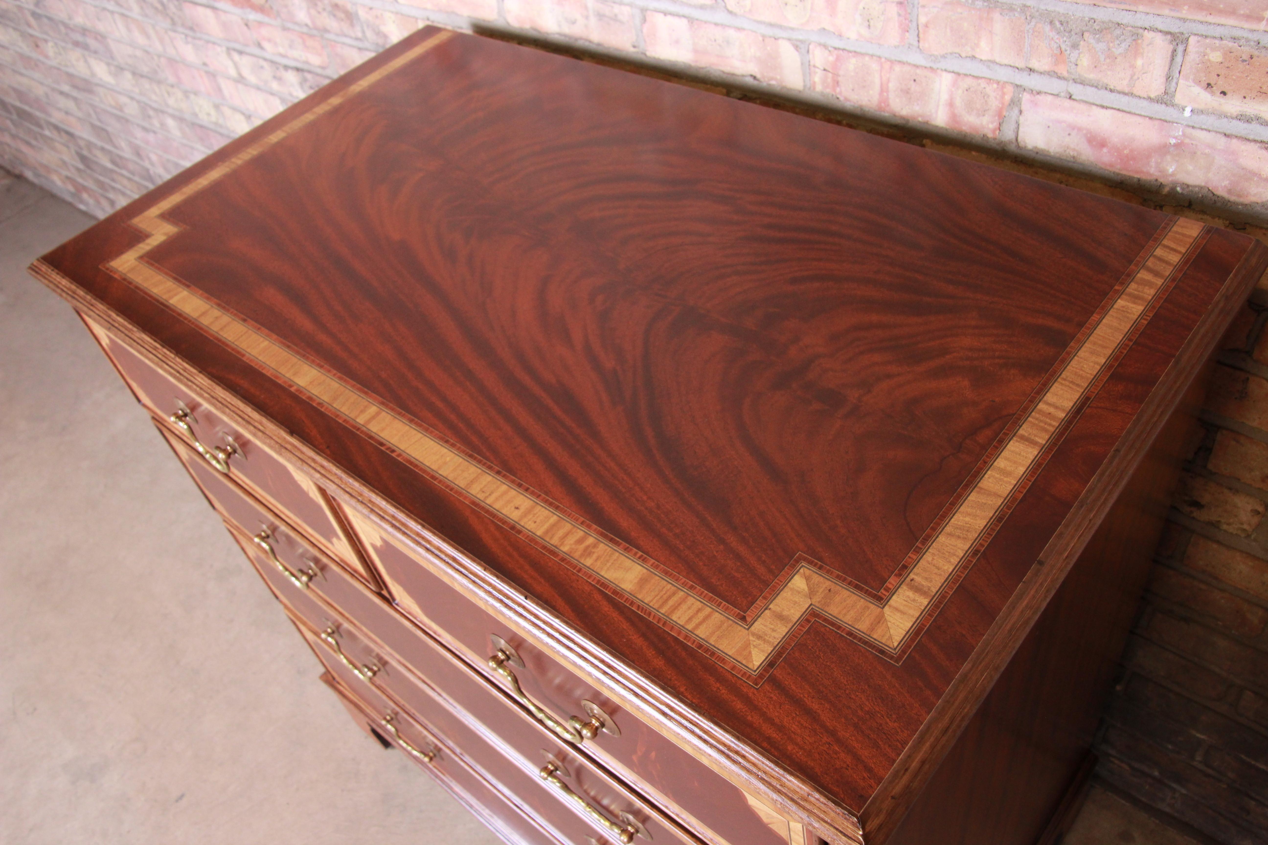 English Georgian Mahogany Chest of Drawers by Papworth Industries, Refinished 2