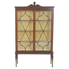 English Georgian Mahogany China Cabinet