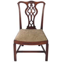 English Georgian Mahogany Chippendale Chair, circa 1780 Dining Desk Chair