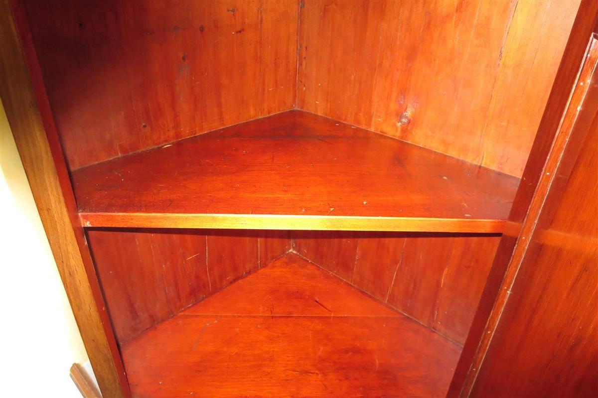 English Georgian Mahogany Corner Cabinet 1