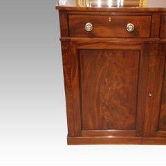 English Georgian Mahogany Country House Linen Press, circa 1830