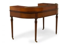 English Georgian Mahogany Demilune Writing Desk