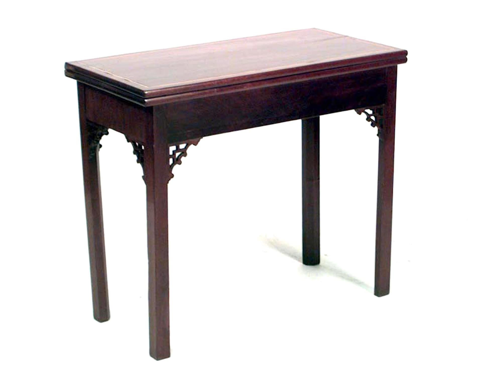 British English Georgian Mahogany Flip Top Console Table For Sale
