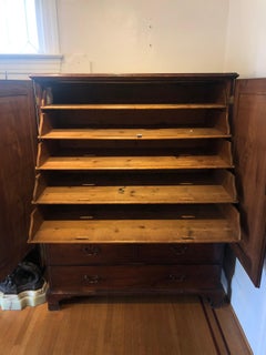 English Georgian Mahogany Linen Press, George III, Cupboard