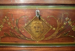 English Georgian Mahogany Polychrome Painted Chest on Chest