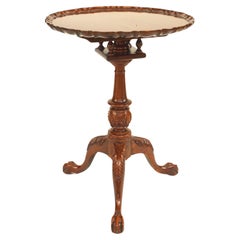 Vintage English Georgian Mahogany Scalloped End Table