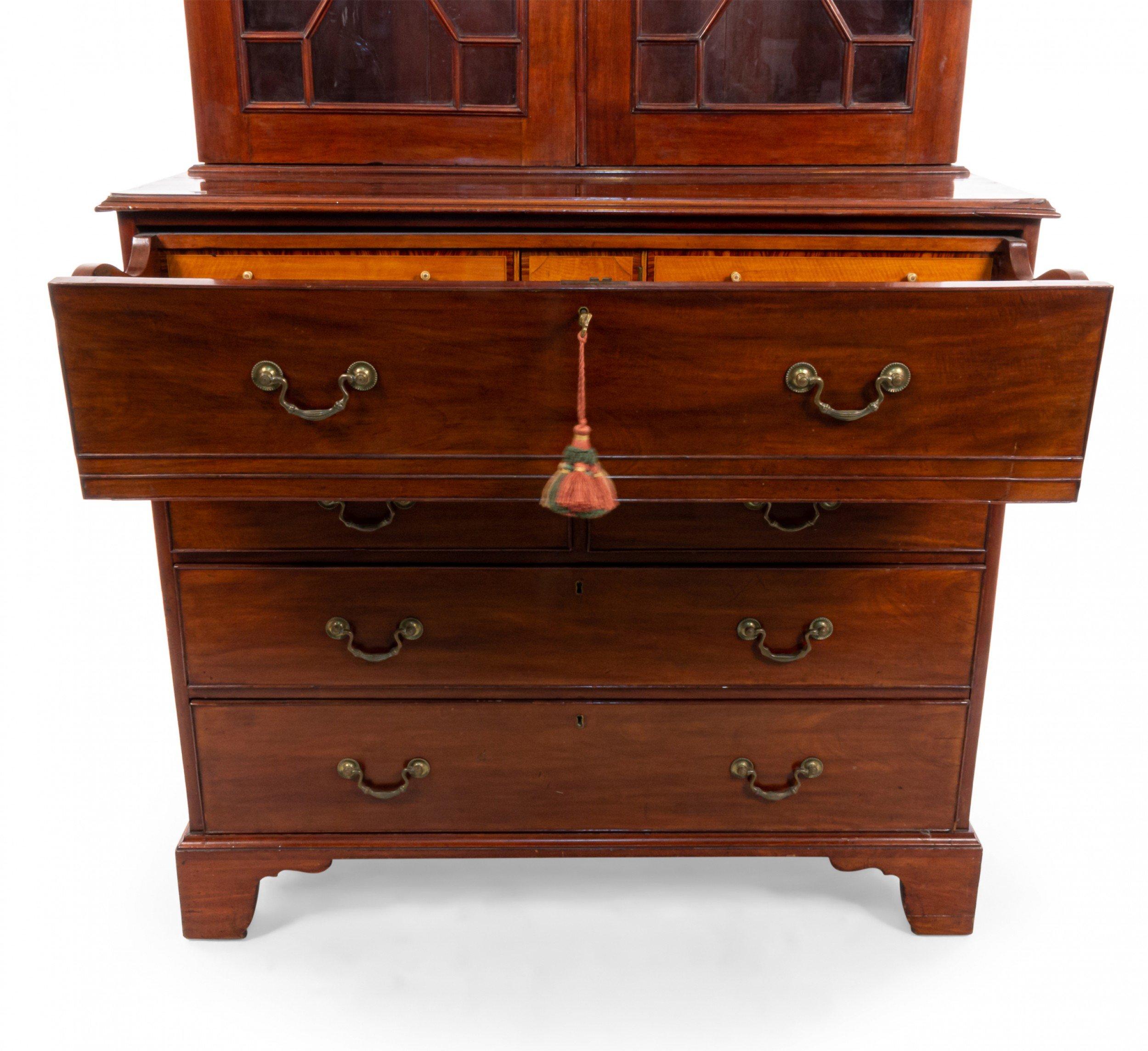 English Georgian Mahogany Secretary For Sale 5