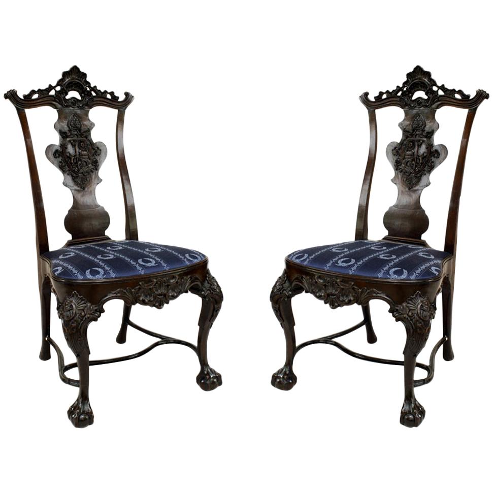 English Georgian Mahogany Side Chairs For Sale