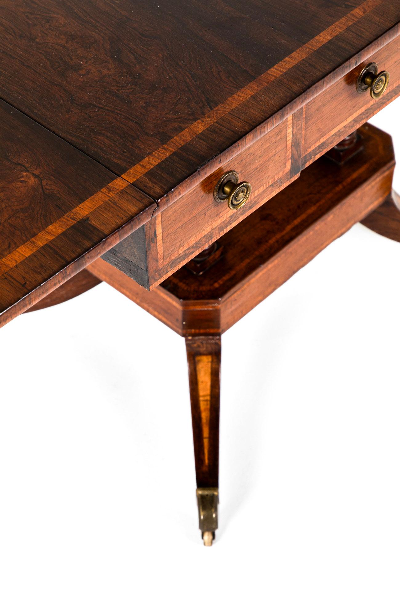 English Georgian Mahogany Sofa Table For Sale 4