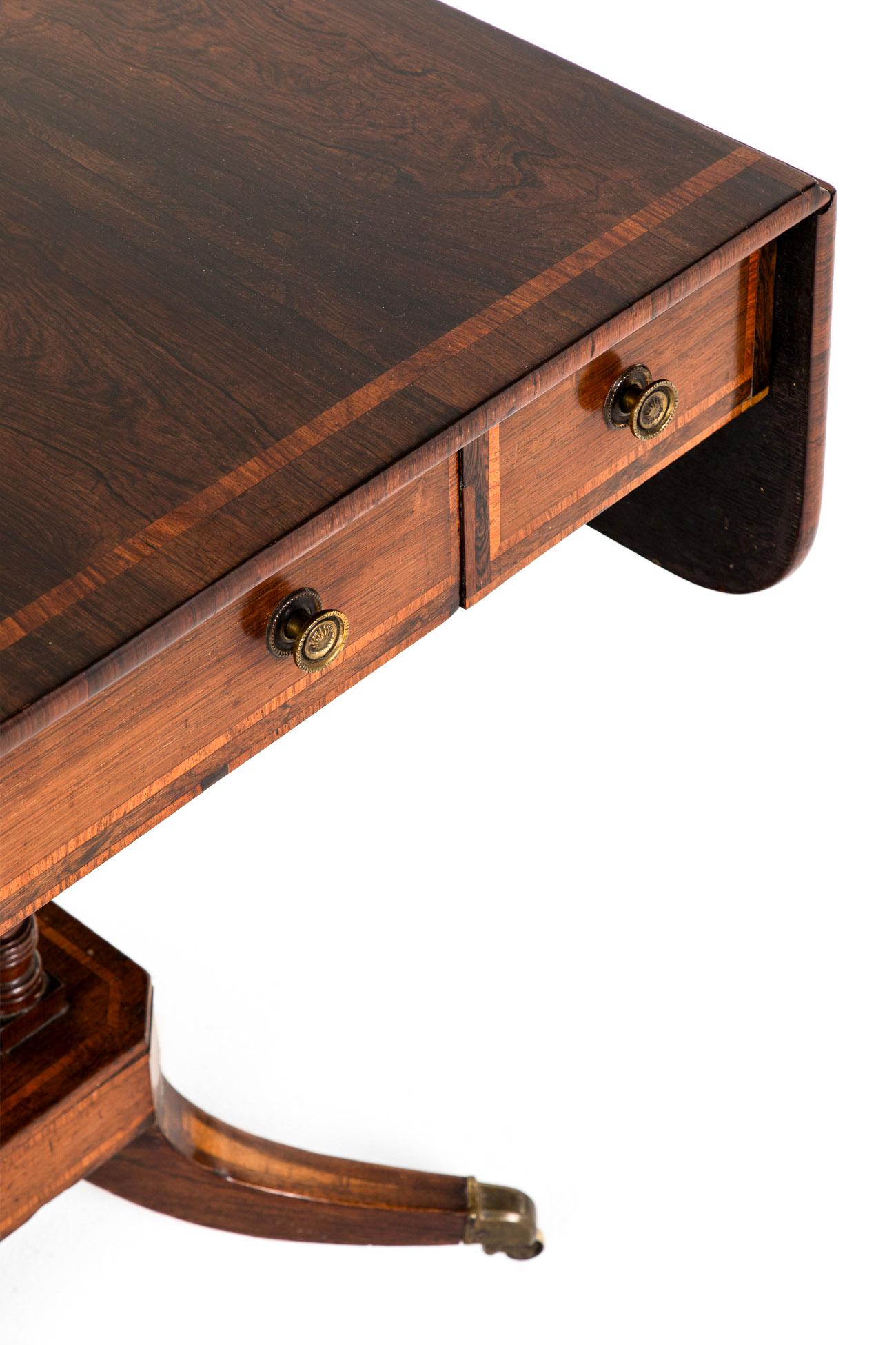 English Georgian Mahogany Sofa Table For Sale 7