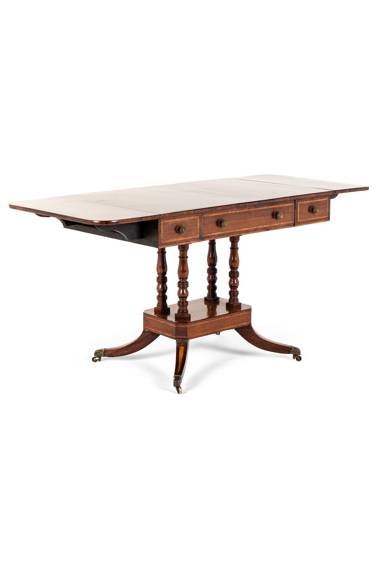 English Georgian Mahogany Sofa Table In Good Condition For Sale In Faversham, GB