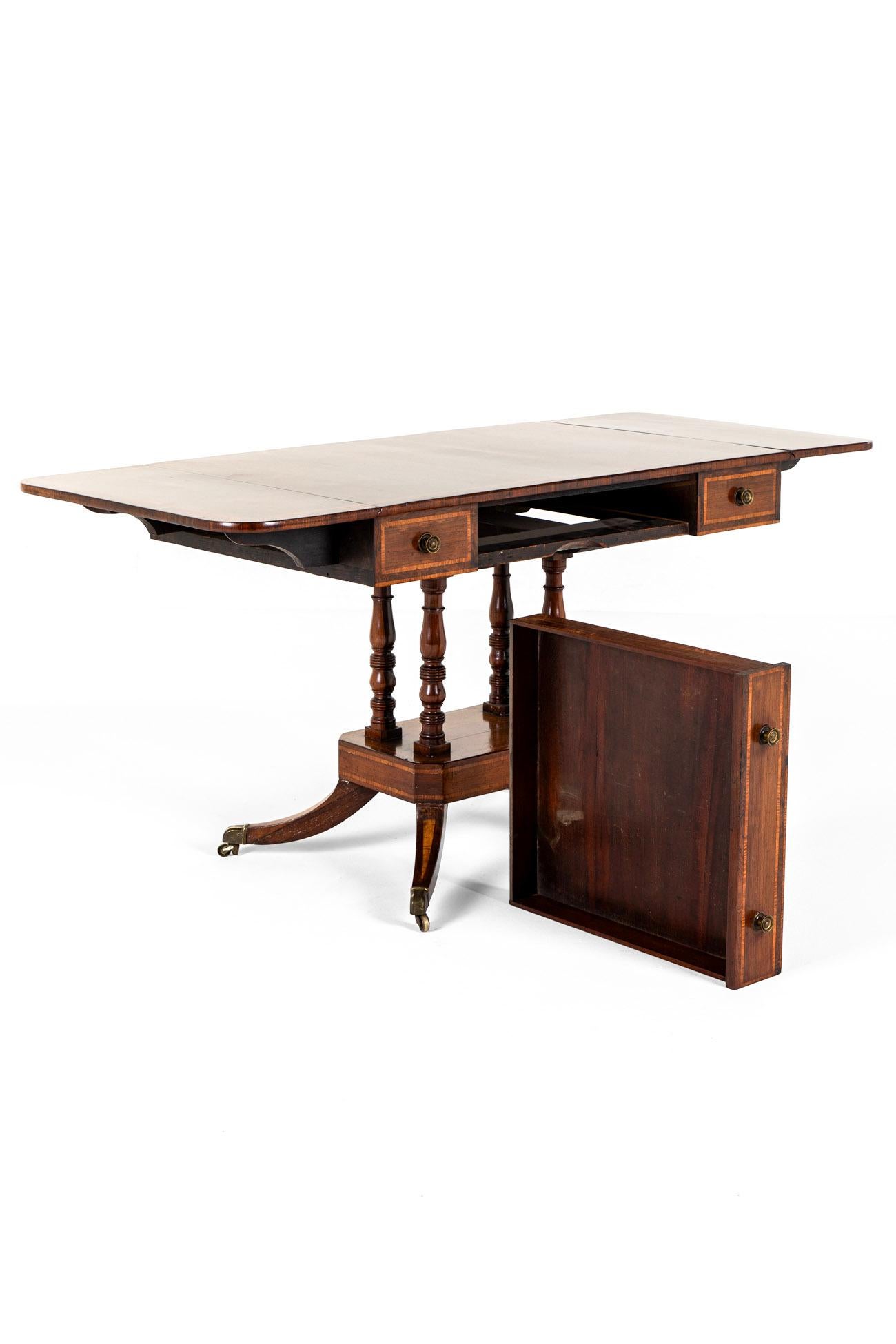 English Georgian Mahogany Sofa Table For Sale 1